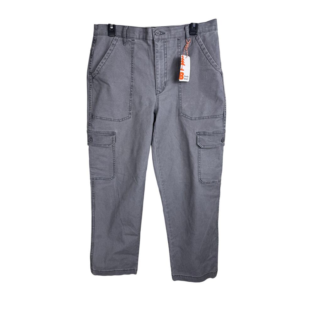 BASS OUTDOOR Women's High-Rise Canvas Cargo Pants FORGED IRON NWT SIZE  10 - Picture 4 of 10
